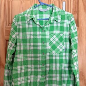 Stio green and cream flannel S